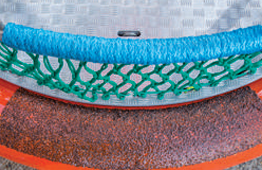 Non-skid surface on personnel baskets
